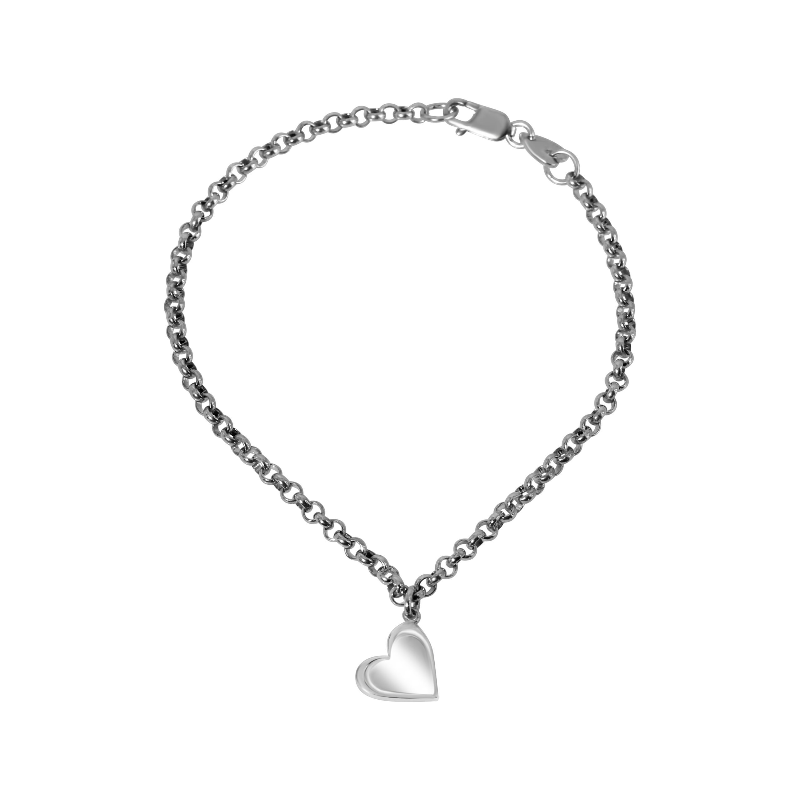 Heart Charm Anklet | Sterling Silver & Vermeil | Monte Christo Trade ...