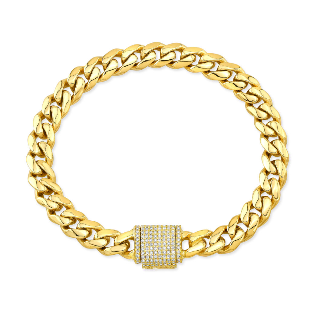 7mm Gold Cuban Link Bracelet Monte Christo Trade Corporation
