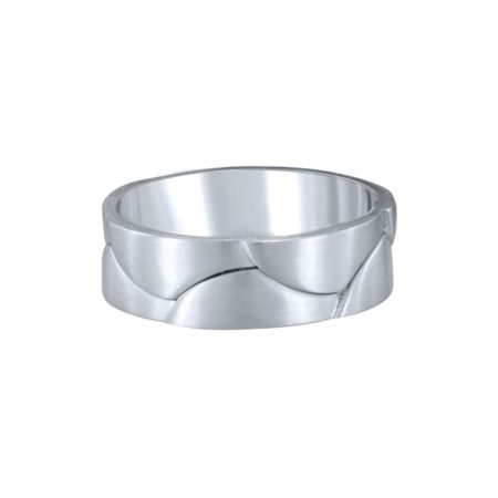 Multi Waived Wedding Band. 7mm - Image 2