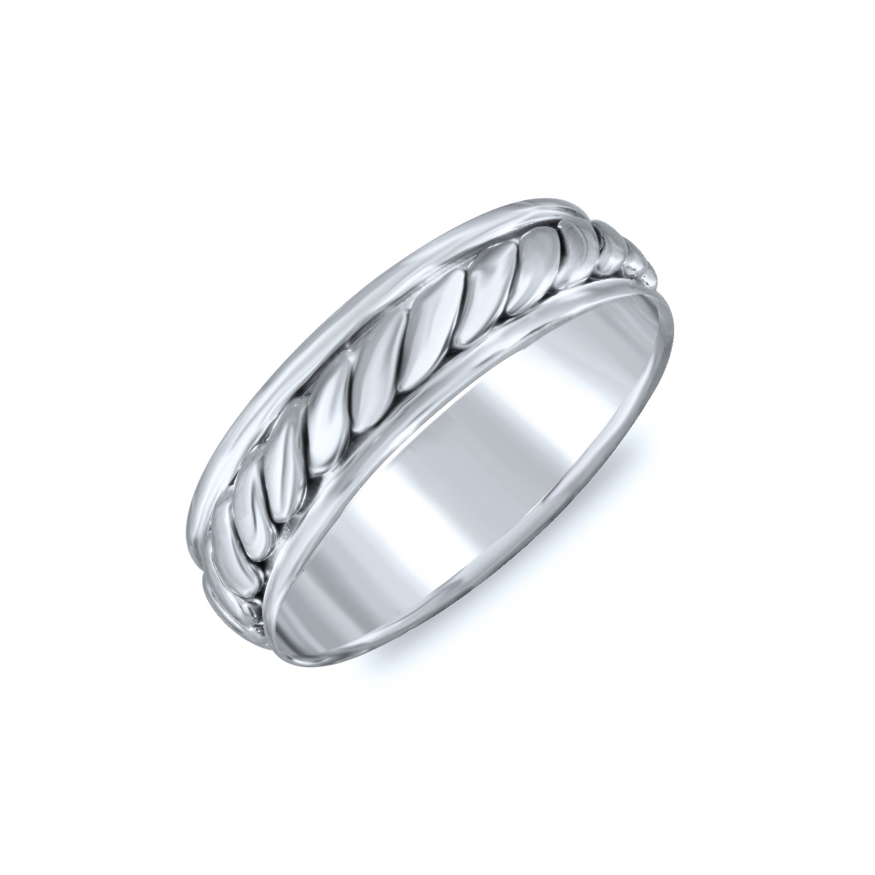 Rope Knot Wedding Ring. 6mm | Monte Christo Trade Corporation