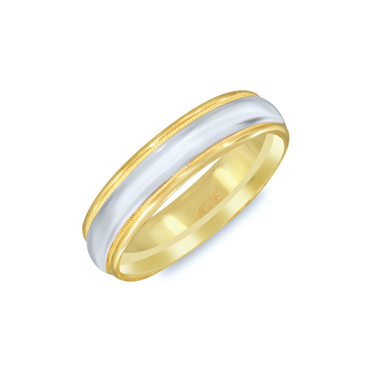 Men's Woven Milgrain Edge Wedding Ring